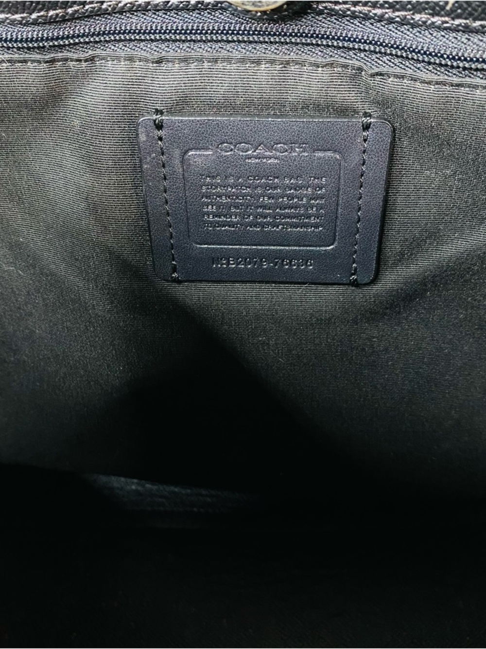 Coach Signature Tote Bag Womens Large Brown Canvas Leather Shoulder Logo Town - Picture 10 of 10